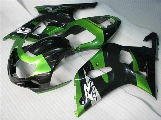 Verde Preto Carenagem GSXR 600 / 750 K1 K2 K3 2001-2003 Verde Preto Carenagem GSXR 600 / 750 K1 K2 K3 2001-2003