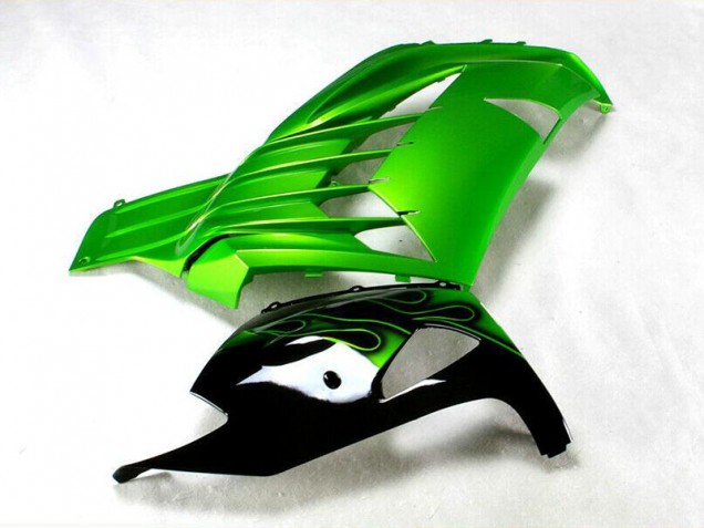 Verde Preto Carenagem ZX14R ZZR 1400 2012-2021 Verde Preto Carenagem ZX14R ZZR 1400 2012-2021