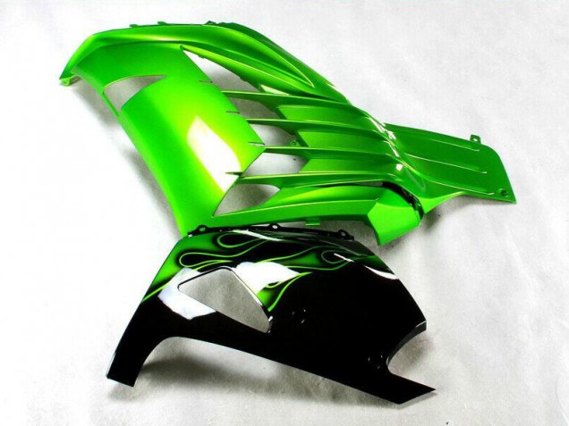 Verde Preto Carenagem ZX14R ZZR 1400 2012-2021 Verde Preto Carenagem ZX14R ZZR 1400 2012-2021
