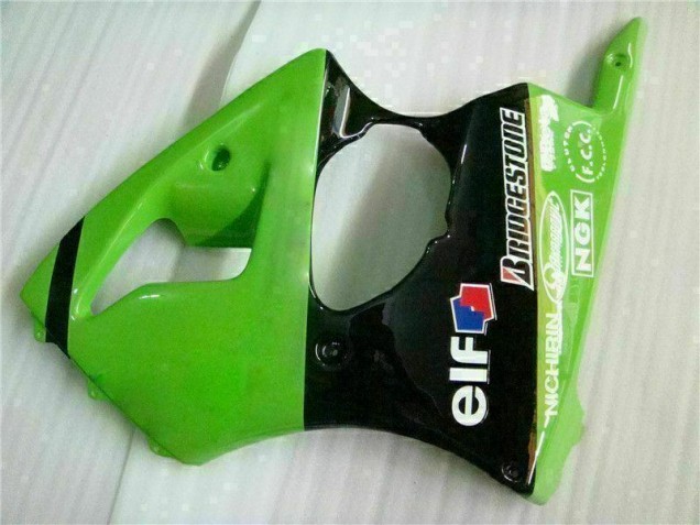 Verde Preto Injeção Kit Carenagem ZX6R 2000-2002 Verde Preto Injeção Kit Carenagem ZX6R 2000-2002