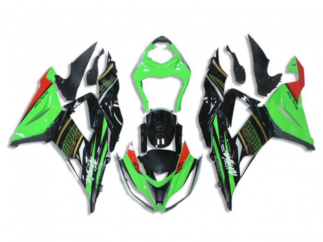 Verde Preto Kit Carenagem EX650 2017-2019 Verde Preto Kit Carenagem EX650 2017-2019