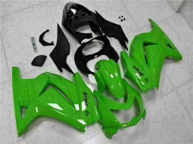 Verde Preto Ninja Abs Plásticos EX250 2008-2012 Verde Preto Ninja Abs Plásticos EX250 2008-2012