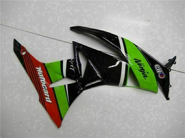 Verde Preto Vermelho Carenagem ZX6R 2009-2012 Verde Preto Vermelho Carenagem ZX6R 2009-2012