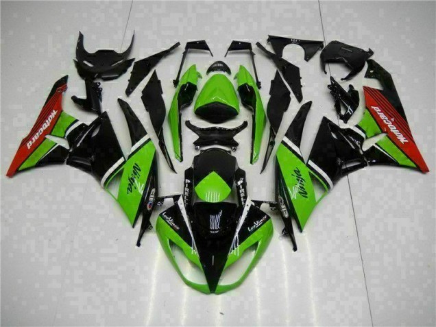 Verde Preto Vermelho Carenagem ZX6R 2009-2012 Verde Preto Vermelho Carenagem ZX6R 2009-2012