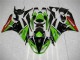 Verde Preto Vermelho Carenagem ZX6R 2009-2012 Verde Preto Vermelho Carenagem ZX6R 2009-2012