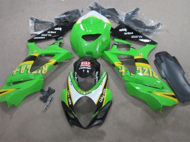 Verde Rizla Q8 Oils Carenagem GSXR 1000 K7 2007-2008