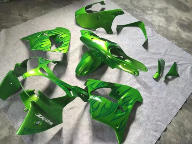 Verde Verde Chama Carenagem ZX9R 2000-2001