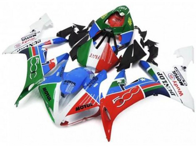 Verde Vermelho Azul Branco Carenagem R1 2004-2006 Verde Vermelho Azul Branco Carenagem R1 2004-2006