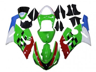 Verde Vermelho Branco Azul Carenagem ZX6R 2005-2006