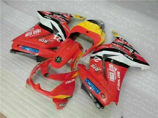 Vermelho Amarelo Carenagem EX250 2008-2012 Vermelho Amarelo Carenagem EX250 2008-2012
