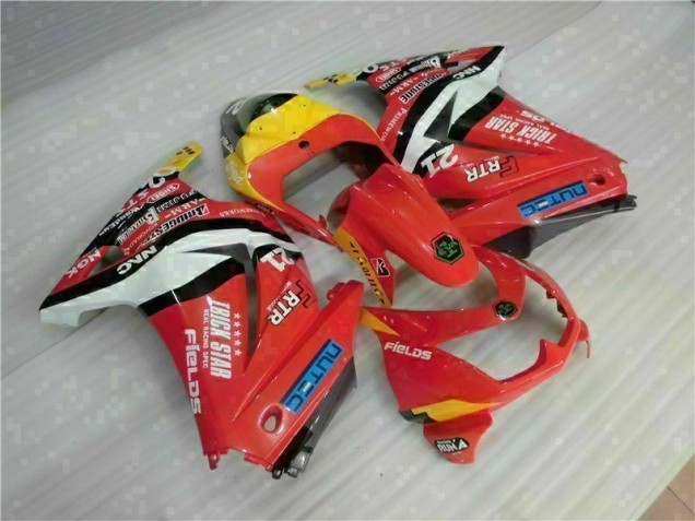 Vermelho Amarelo Carenagem EX250 2008-2012 Vermelho Amarelo Carenagem EX250 2008-2012