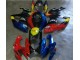 Vermelho Azul Carenagem GSXR 600 / 750 K6 2006-2007