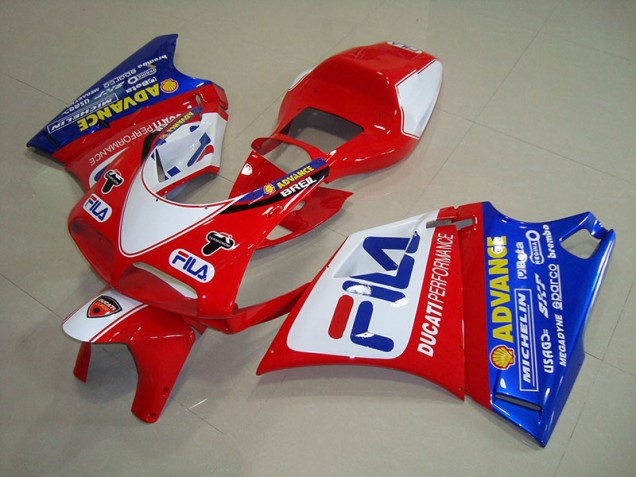 Vermelho Azul Fila Carenagem Ducati 748 1993-2005 Vermelho Azul Fila Carenagem Ducati 748 1993-2005