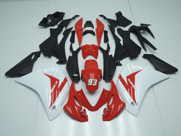 Vermelho Branco 93 Carenagem CBR 125R 2011-2013 Vermelho Branco 93 Carenagem CBR 125R 2011-2013