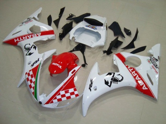 Vermelho Branco Abs Plástico R6 2003-2005 Vermelho Branco Abs Plástico R6 2003-2005