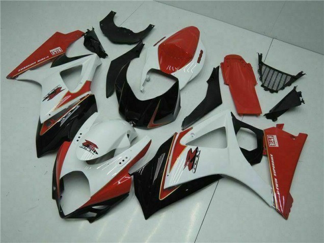Vermelho Branco Abs Plásticos GSXR 1000 K7 2007-2008