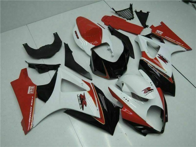 Vermelho Branco Abs Plásticos GSXR 1000 K7 2007-2008