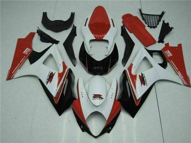 Vermelho Branco Abs Plásticos GSXR 1000 K7 2007-2008
