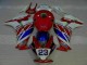 Vermelho Branco Azul 23 Carenagem CBR 1000RR 2012-2016 Vermelho Branco Azul 23 Carenagem CBR 1000RR 2012-2016