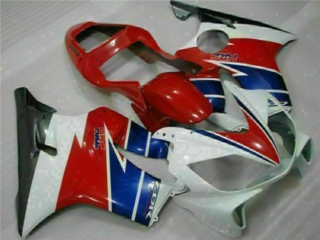 Vermelho Branco Azul Carenagem CBR 600 F4i 2001-2003 Vermelho Branco Azul Carenagem CBR 600 F4i 2001-2003