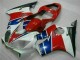 Vermelho Branco Azul Carenagem CBR 600 F4i 2001-2003 Vermelho Branco Azul Carenagem CBR 600 F4i 2001-2003