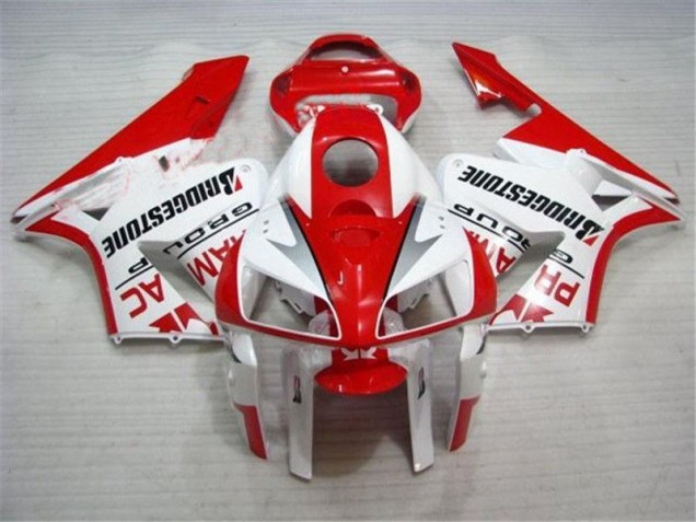 Vermelho Branco Kit Carenagem CBR 600RR 2007-2008 Vermelho Branco Kit Carenagem CBR 600RR 2007-2008
