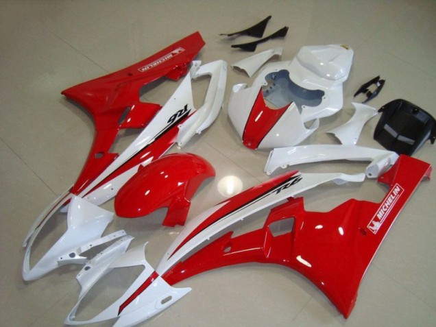 Vermelho Branco Kit Carenagem R6 2006-2007 Vermelho Branco Kit Carenagem R6 2006-2007