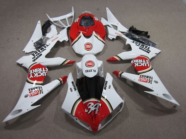 Vermelho Branco Lucky Strike Carenagem R1 2004-2006