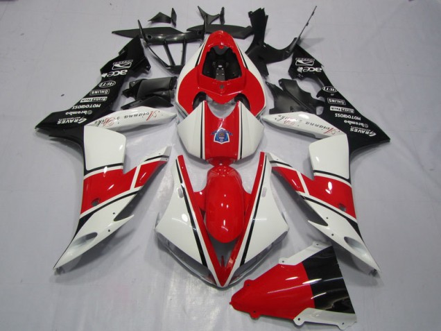 Vermelho Branco Preto Plástico R1 2004-2006 Vermelho Branco Preto Plástico R1 2004-2006