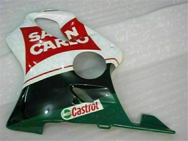 Vermelho Branco Preto San Carlo Carenagem CBR 600 F4i 2001-2003 Vermelho Branco Preto San Carlo Carenagem CBR 600 F4i 2001-2003