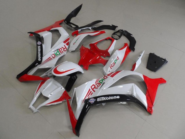 Vermelho & Branco Rapid Carenagem ZX10R 2011-2015 Vermelho & Branco Rapid Carenagem ZX10R 2011-2015