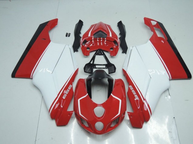 Vermelho Branco Vermelho Carenagem Ducati 749 999 2005-2006 Vermelho Branco Vermelho Carenagem Ducati 749 999 2005-2006