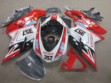 Vermelho Branco Xerox 357 Carenagem Ducati 1098 2007-2014