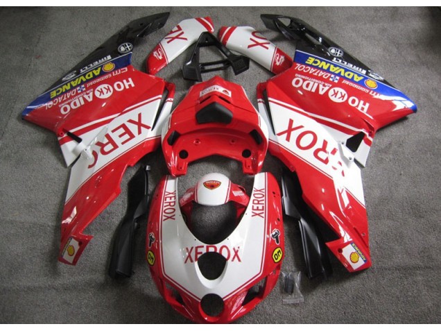 Vermelho Branco Xerox Carenagem Ducati 749 2005-2006 Vermelho Branco Xerox Carenagem Ducati 749 2005-2006