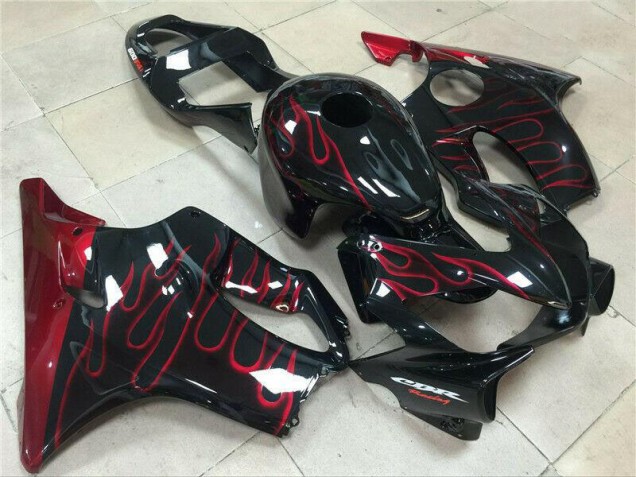 Vermelho Chama Abs Plástico CBR 600 F4i 2001-2003 Vermelho Chama Abs Plástico CBR 600 F4i 2001-2003