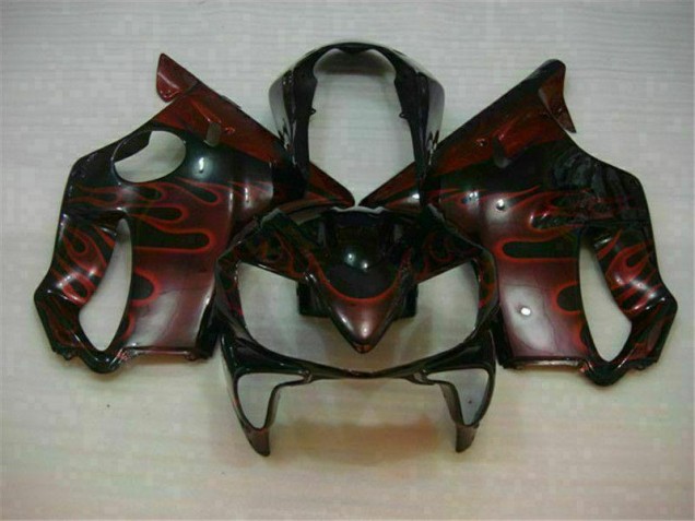 Vermelho Chama Carenagem CBR 600 F4i 2004-2007 Vermelho Chama Carenagem CBR 600 F4i 2004-2007