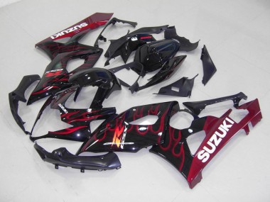 Vermelho Chama Carenagem GSXR 1000 K5 2005-2006