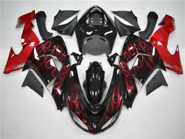 Vermelho Chama Carenagem ZX10R 2006-2007