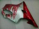 Vermelho Chama Prata Carenagem CBR 600 F4i 2001-2003 Vermelho Chama Prata Carenagem CBR 600 F4i 2001-2003