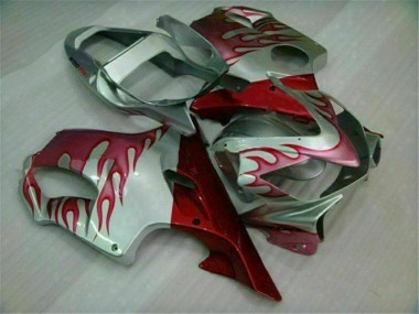 Vermelho Chama Prata Carenagem CBR 600 F4i 2001-2003