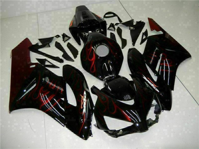 Vermelho Chama Preto Carenagem CBR 1000RR 2004-2005 Vermelho Chama Preto Carenagem CBR 1000RR 2004-2005