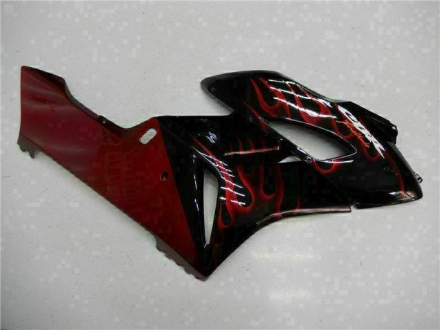 Vermelho Chama Preto Carenagem CBR 1000RR 2004-2005 Vermelho Chama Preto Carenagem CBR 1000RR 2004-2005