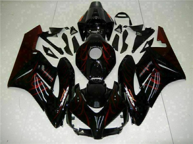 Vermelho Chama Preto Carenagem CBR 1000RR 2004-2005 Vermelho Chama Preto Carenagem CBR 1000RR 2004-2005