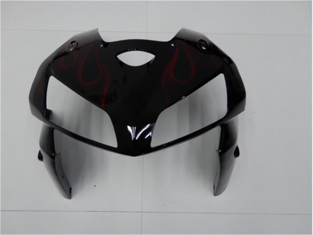 Vermelho Chama Preto Carenagem CBR 600RR 2005-2006 Vermelho Chama Preto Carenagem CBR 600RR 2005-2006