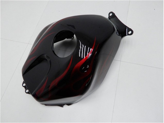 Vermelho Chama Preto Carenagem CBR 600RR 2005-2006 Vermelho Chama Preto Carenagem CBR 600RR 2005-2006