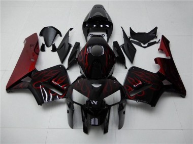Vermelho Chama Preto Carenagem CBR 600RR 2005-2006