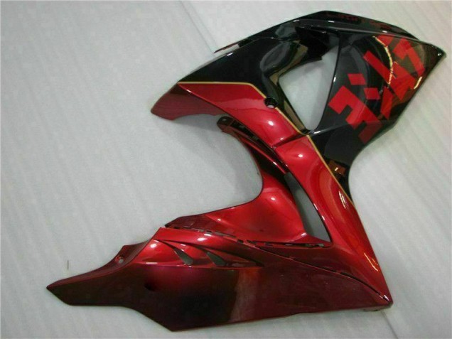 Vermelho Chama Preto Carenagem GSXR 1000 K9 2009-2016 Vermelho Chama Preto Carenagem GSXR 1000 K9 2009-2016