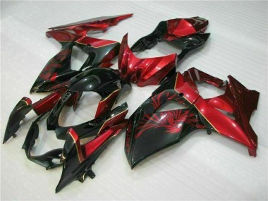 Vermelho Chama Preto Carenagem GSXR 1000 K9 2009-2016
