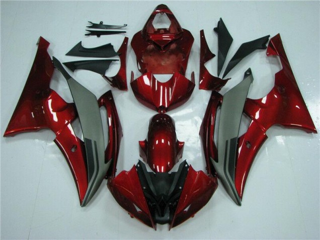 Vermelho Cinzento Carenagem R6 2008-2016 Vermelho Cinzento Carenagem R6 2008-2016