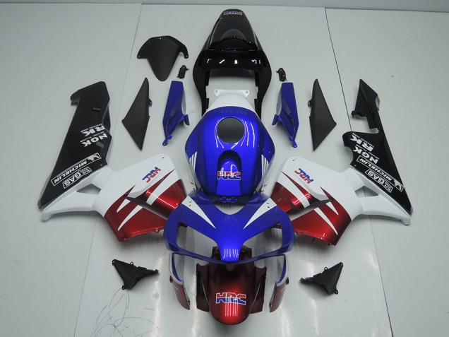 Vermelho Escuro Azul Carenagem CBR 600RR 2003-2004 Vermelho Escuro Azul Carenagem CBR 600RR 2003-2004